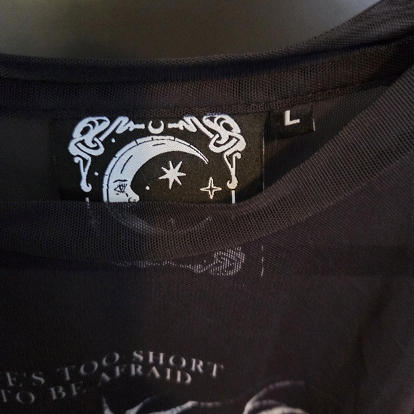 Killstar Skull Mesh Top - Picture 2 of 4